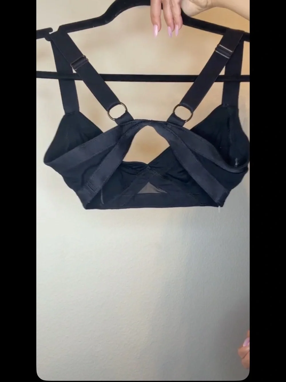 Lorna Jane Black Strappy Mesh Sports Bralette